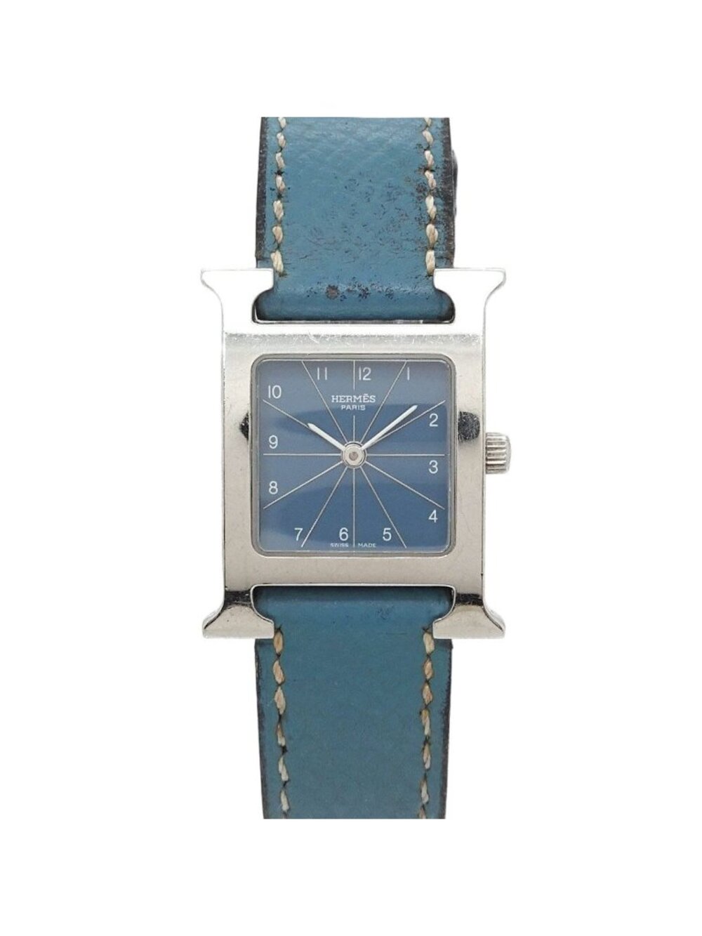 Hermes H Watch Blue Quartz
